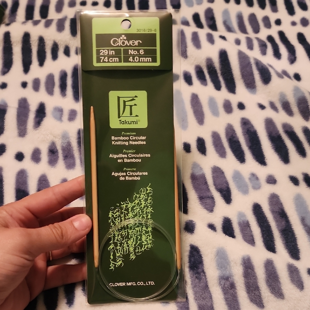 Love Takumi Bamboo Circular Knitting Needles - Natural Wood No.6